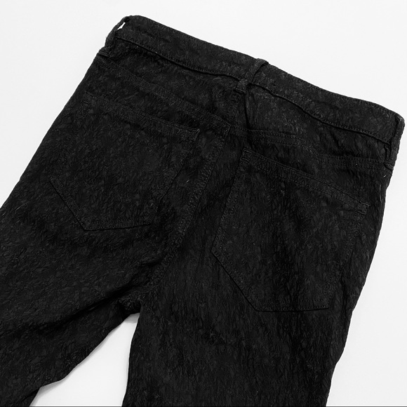 Free People Black Lace pattern jacquard stretch Jeans - Picture 4 of 6